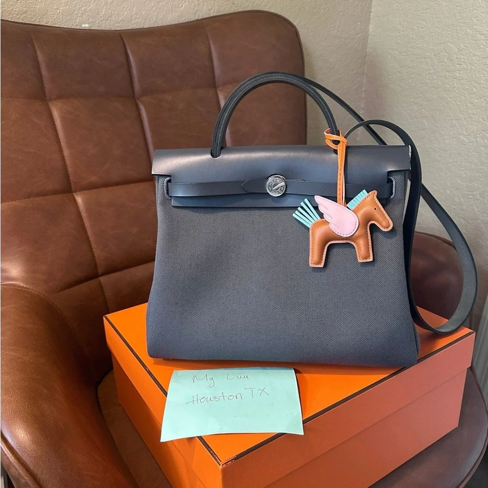 Hermes Herbag 31 Dark Grey - Picture 2 of 4